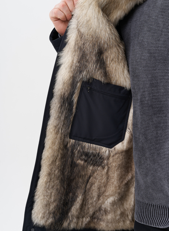 Парка мужская на мехе из волка