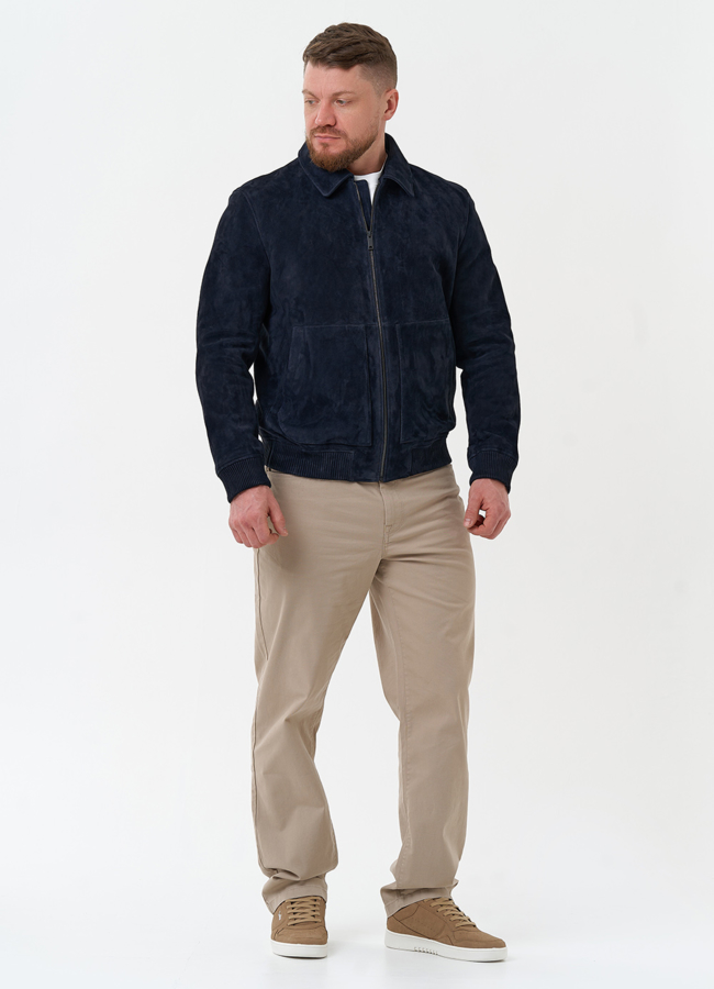 Мужская куртка бомбер из натуральной замши модель № 30065 универмаг малина