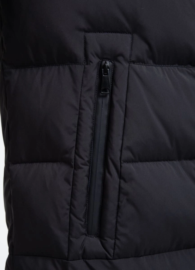 Мужской удлиненный пуховик с капюшоном модель № 32032 универмаг малина фото