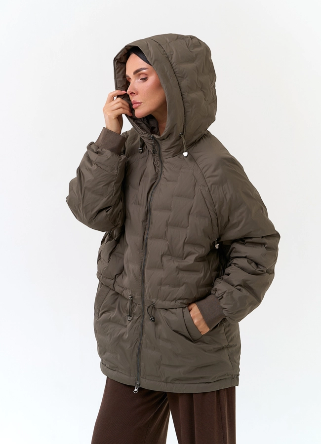 Женская куртка с капюшоном модель № 33793 в кредит