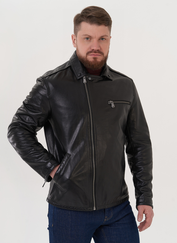 Мужская кожаная куртка "косуха" 