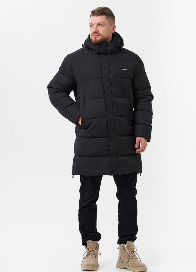 Мужской пуховик с капюшоном  модель № 28269 в кредит