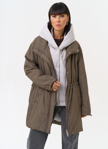 Женская удлиненная куртка со съемным капюшоном Женская удлиненная куртка со съемным капюшоном