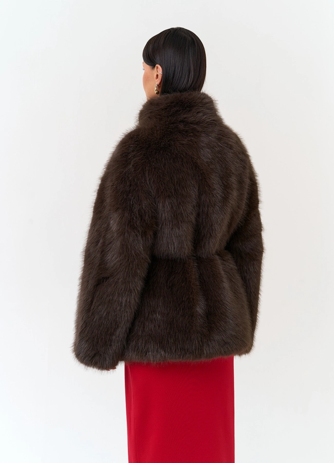 фото Женская куртка из эко меха модель № 33870 фото