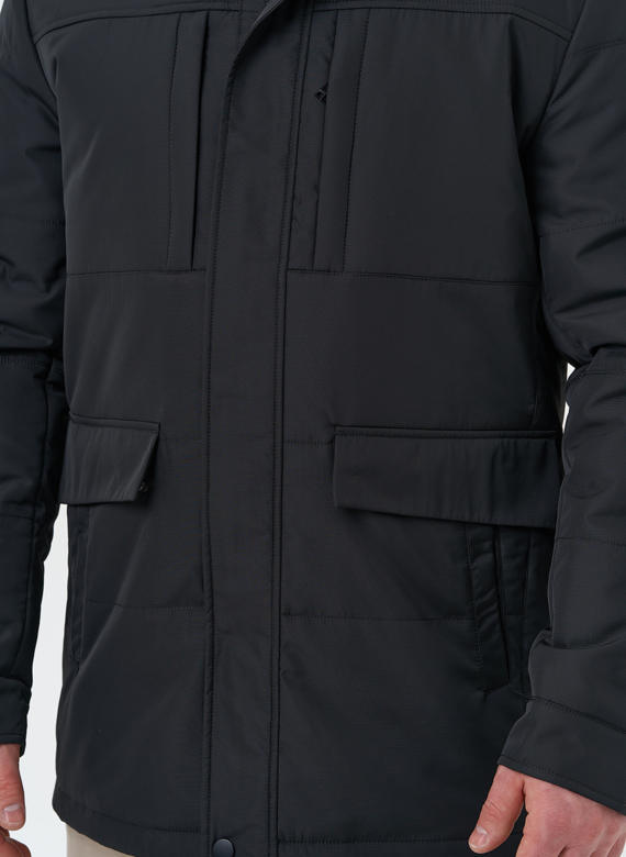 Мужская утепленная куртка с капюшоном