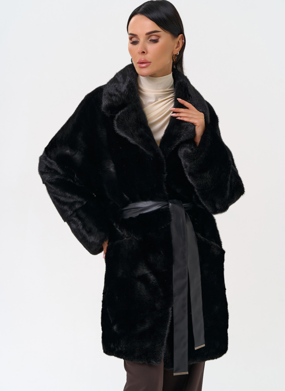 Шуба с английским воротником