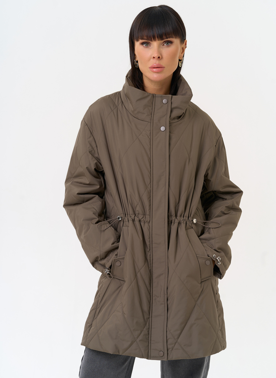Женская удлиненная куртка со съемным капюшоном