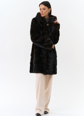 Норковая шуба с капюшоном Норковая шуба с капюшоном