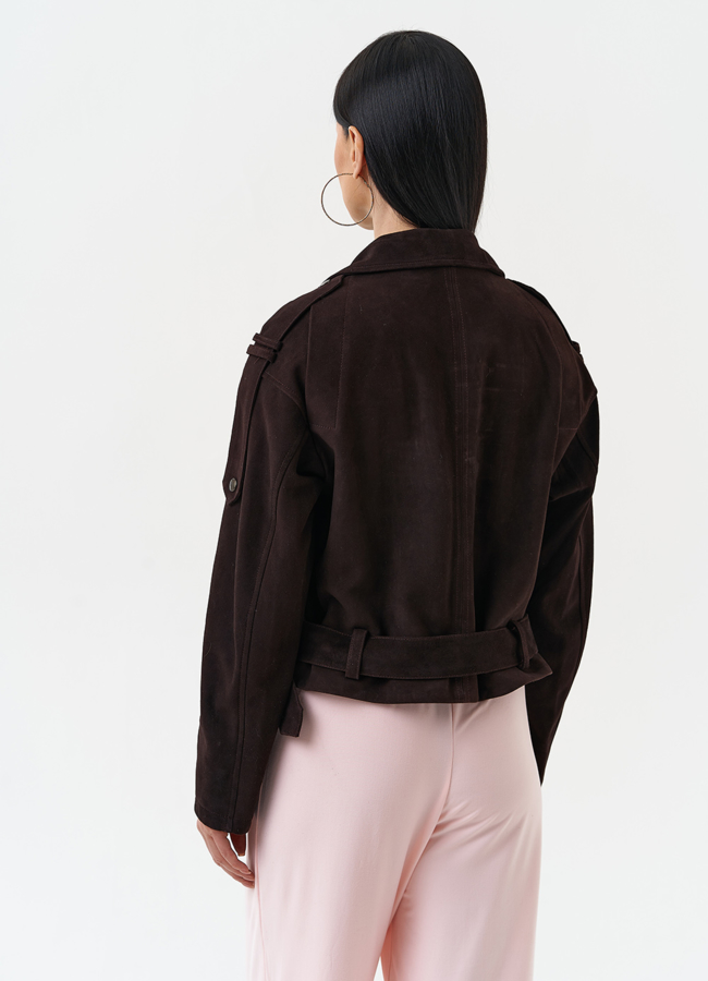 Женская куртка из натуральной замши модель № 30318 в кредит