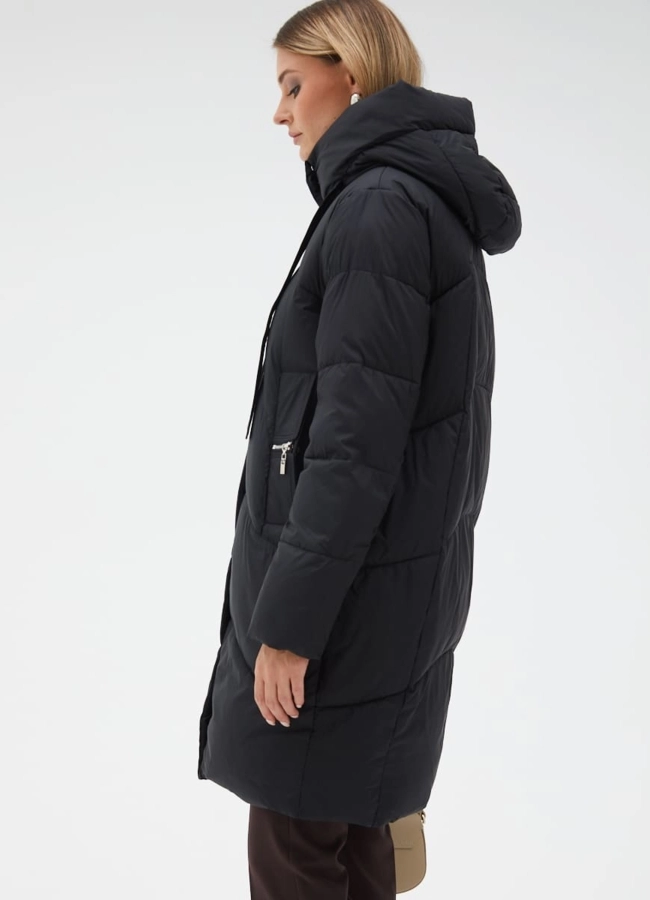 Женский пуховик с капюшоном модель № 31126 универмаг малина